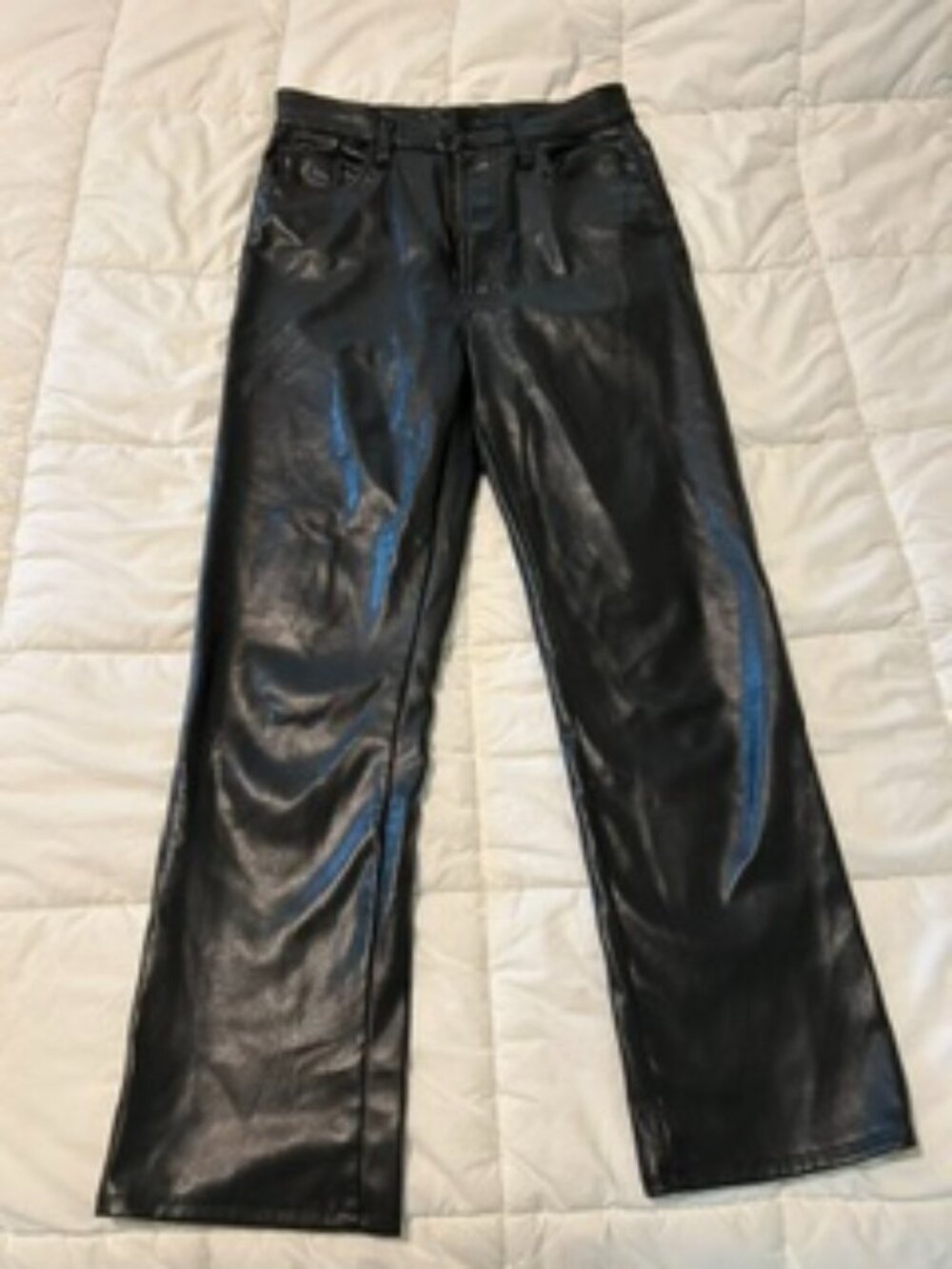 MOTHER faux leather jeans